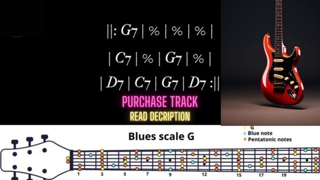Juke Hard Shuffle Blues Backing Track in G