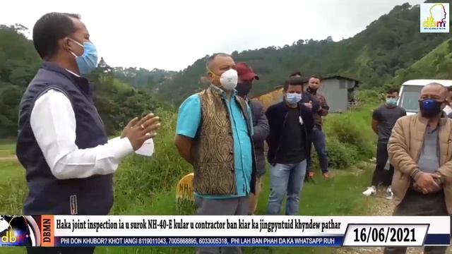 Haka joint inspection ia u surok NH-40-E kular u contractor ban kiar ka jingpyntuid khyndew pathar