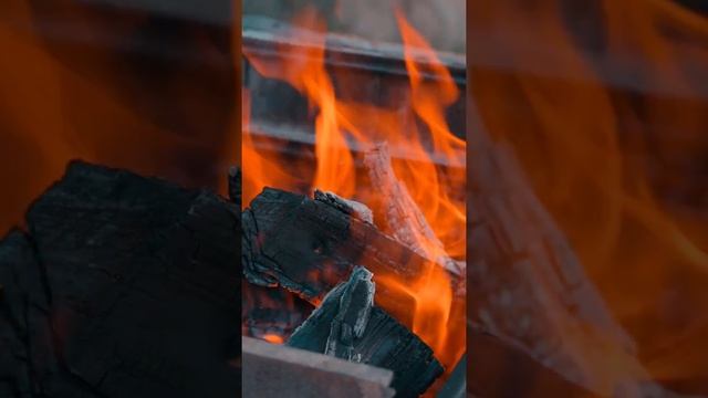 bonfire is burning. костер горит
