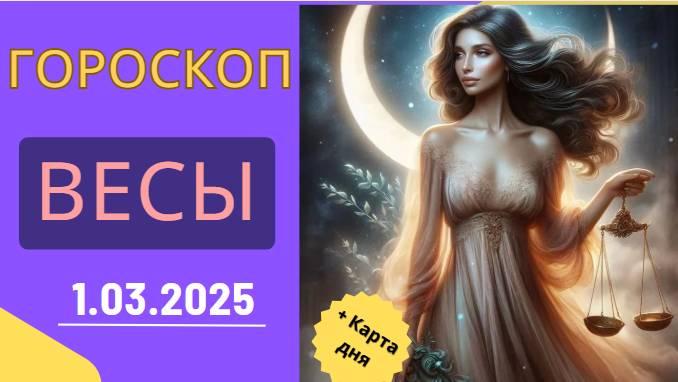 Гороскоп на сегодня, 1 марта 2025 ⚖️ – Весы