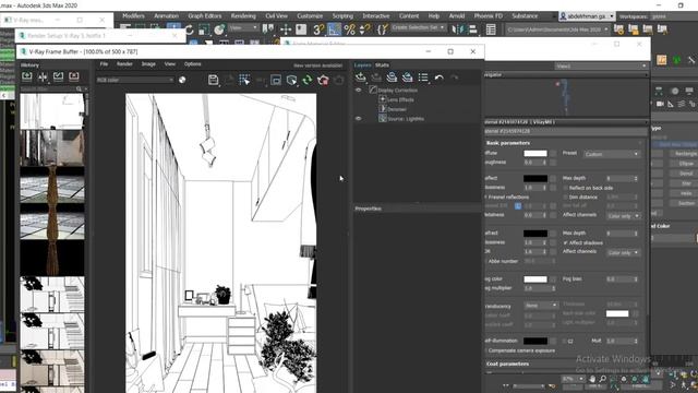 How To Make Sketchy renders ازاي تحول الريندر لاسكتش مرسوم خطوط