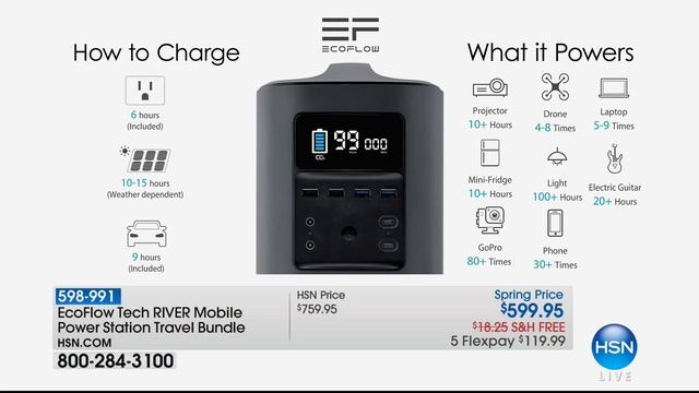 EcoFlow Tech RIVER Mobile Power Station Travel Bundle