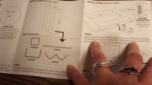 BOWER Modular Quad White/RGB Light TRI-POD WAL-MART - Unboxing and Set Up Part One