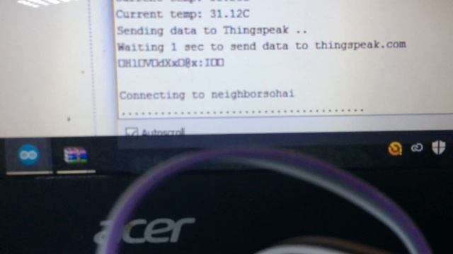 Wemos D1 and OLED with LM75 Temperature sensor , data logged using Thingspeak