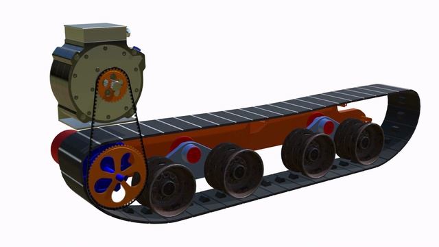 Необычный гусеничный самокат для катания.  Анимация 3D в программе Blender!