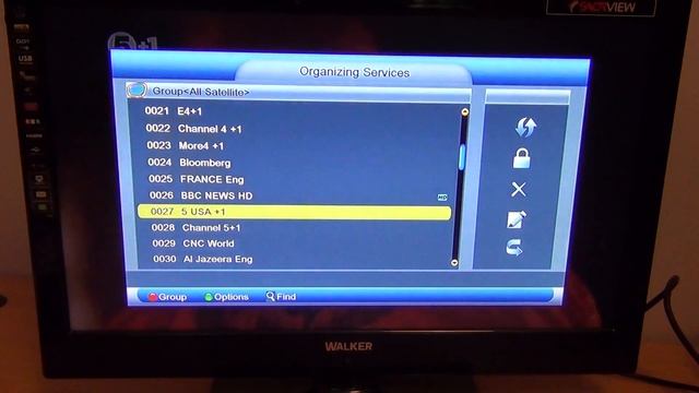 Sab Titan Micro HD Satellite Receiver - Sort & Delete Channels