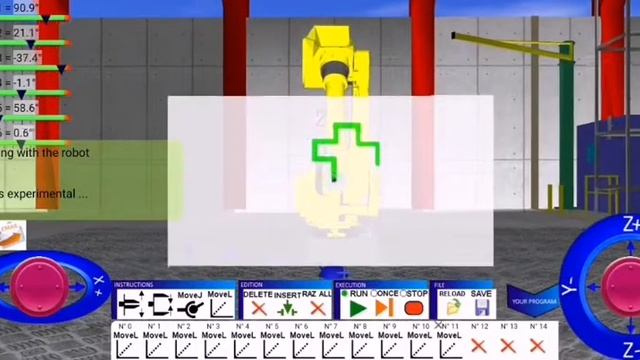 Lab 3- 6AXIS jointed arm industrial robot using teach pendant