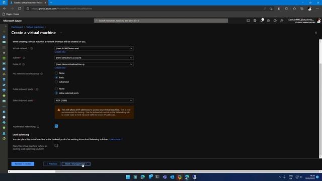 How to create a VM on Azure in minutes