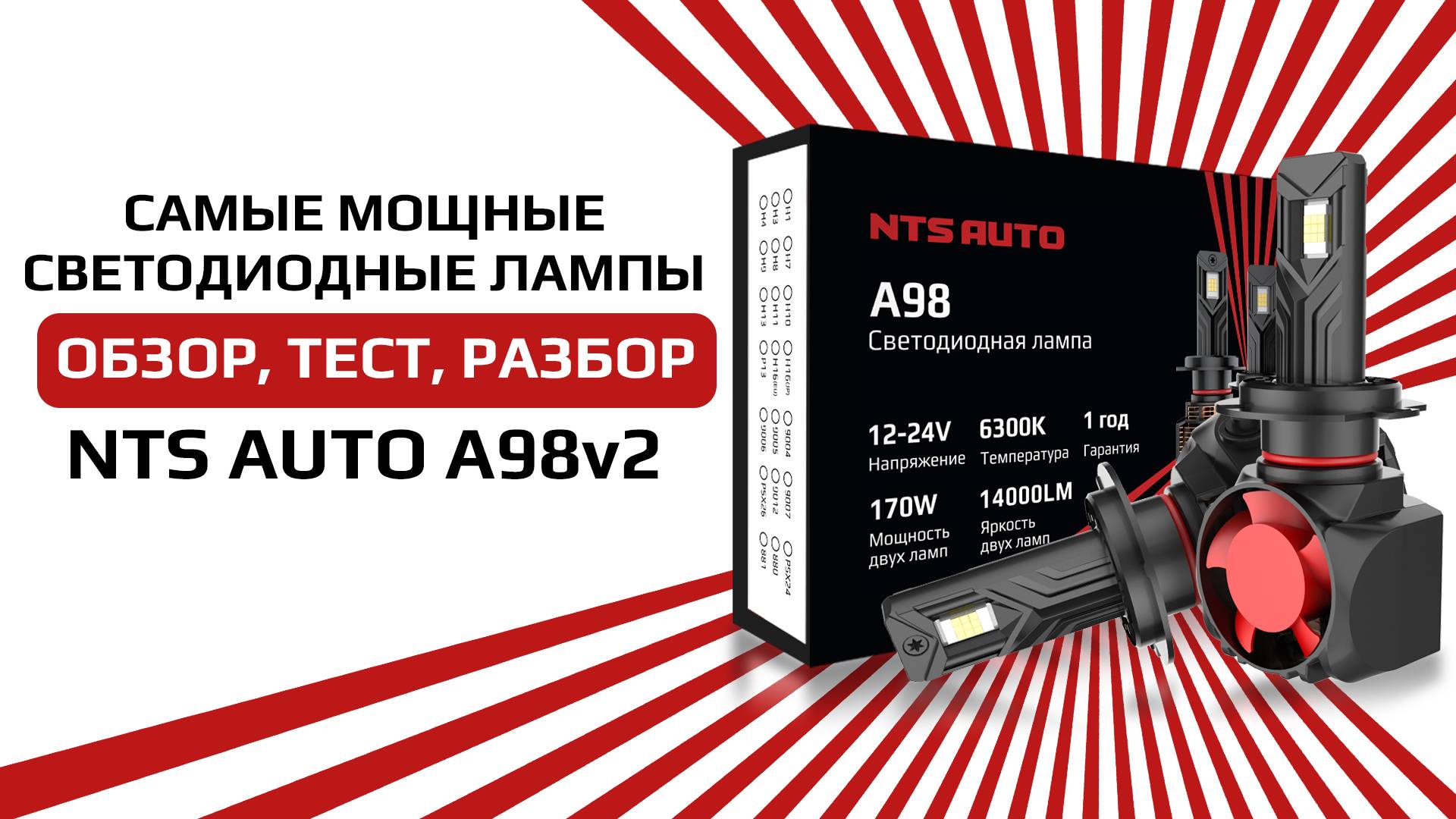 Светодиодная лампа A98 второй версии с боковым охлаждением и повышенной мощностью