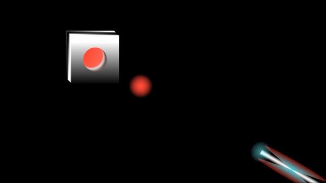 Awesome alien laser photon weapon burns through metal block High Definition Animated Cartoon