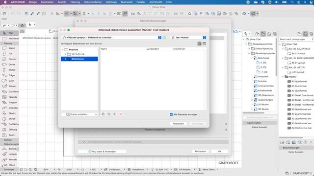wildcads.bimcloud Teamwork-Projekt freigeben