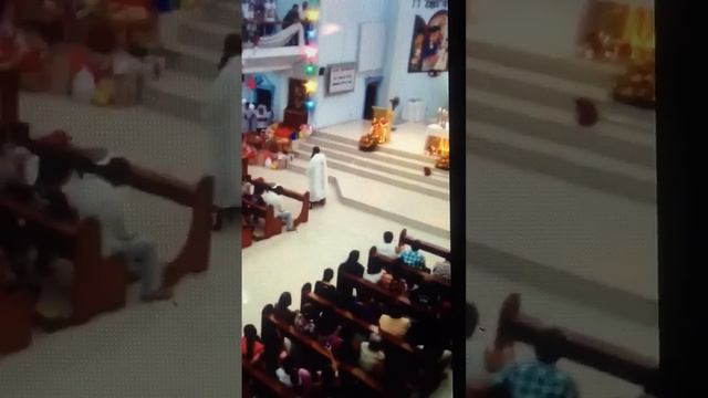 Priest hover board singing doing tricks while delivering mass amazing!!!