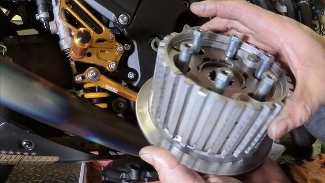 ZX-14Rクラッチ修理　ずるずるクラッチの中身　バックトルクリミッター　　　スリッパ―クラッチ機能