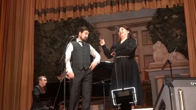 2025.02.27 Москва. Дом ученых. Дуэт Стаси и Бони ("Сильва"). Поют Лилия Дианова и Михаил Новиков