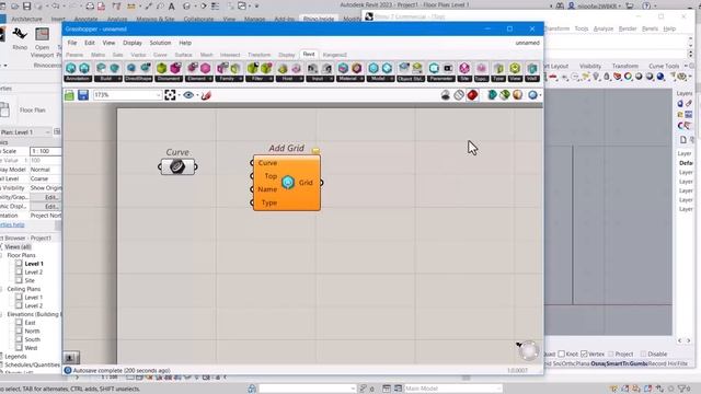 Learn how to draw grids with Rhino Inside Revit.