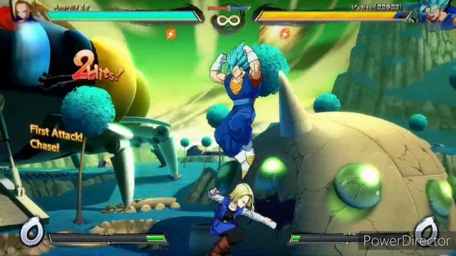 Android 18 Vegito Super Sayain Blue on DRAGONBALL Fighter Z