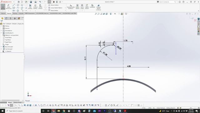 Drawing a Locomotive Steam Dome in Solidworks