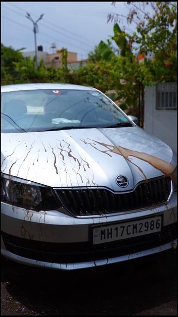 SKODA Rapid - Mud test after ceramic coating.