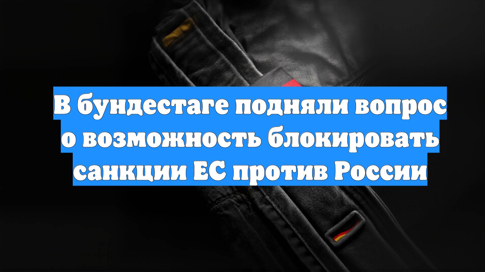 В бундестаге подняли вопрос о возможность блокировать санкции ЕС против России