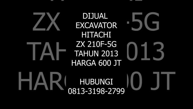 DIJUAL EXCAVATOR HITACHI ZX 210  | FOR SALE USED EXCAVATOR HITACHI ZX 210