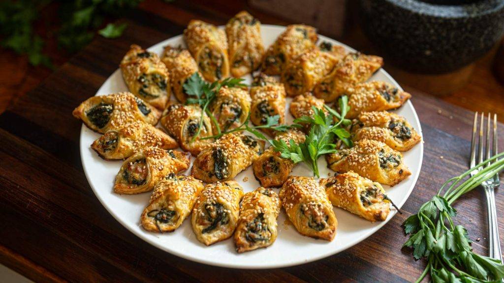 Слойки с ветчиной и сыром