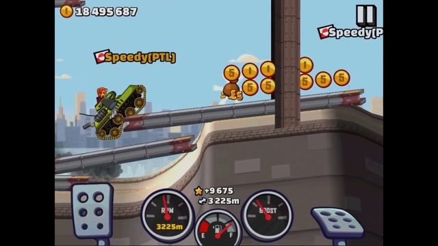 [TAS] 5068m with Tank in Intense City | Hill Climb Racing 2