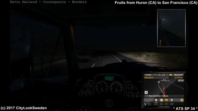 American Truck Simulator Ep 034 Fruits from Huron (CA) to San Francisco (CA)