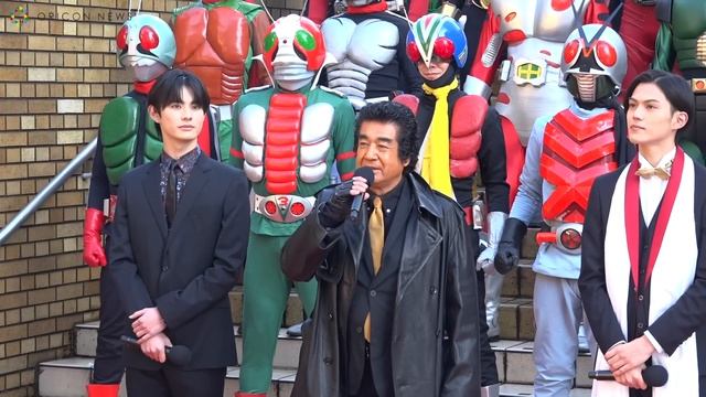 歴代仮面ライダー38人大集結で決めポーズ披露！1号からギーツまで豪華に登場！　『THE仮面ライダー展』オープニングセレモニー