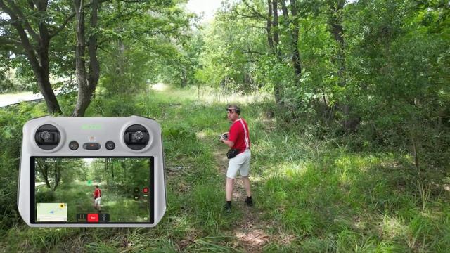 Dji Mini 3 pro active track tra gli alberi