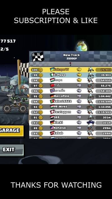 🎧 Is Moonlander A Top Today? 🎧 (New Track) - Hill Climb Racing 2 #shorts #hcr2