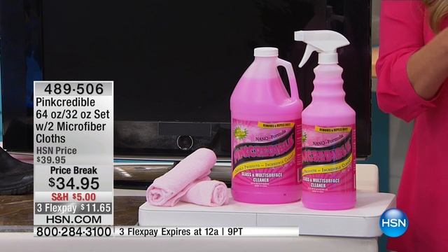 Pinkcredible 64 oz.   32 oz. Set w/2 Microfiber Cloths