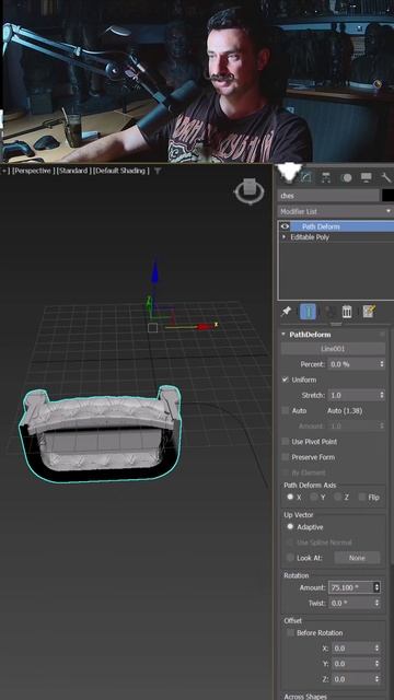 3Ds MAX. А вы знали? Path Deform за 1 минуту