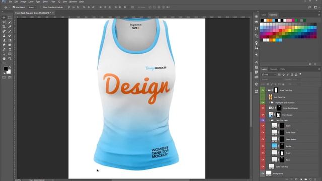 Womens Tank Top Premium Mockups - Front and Back Views