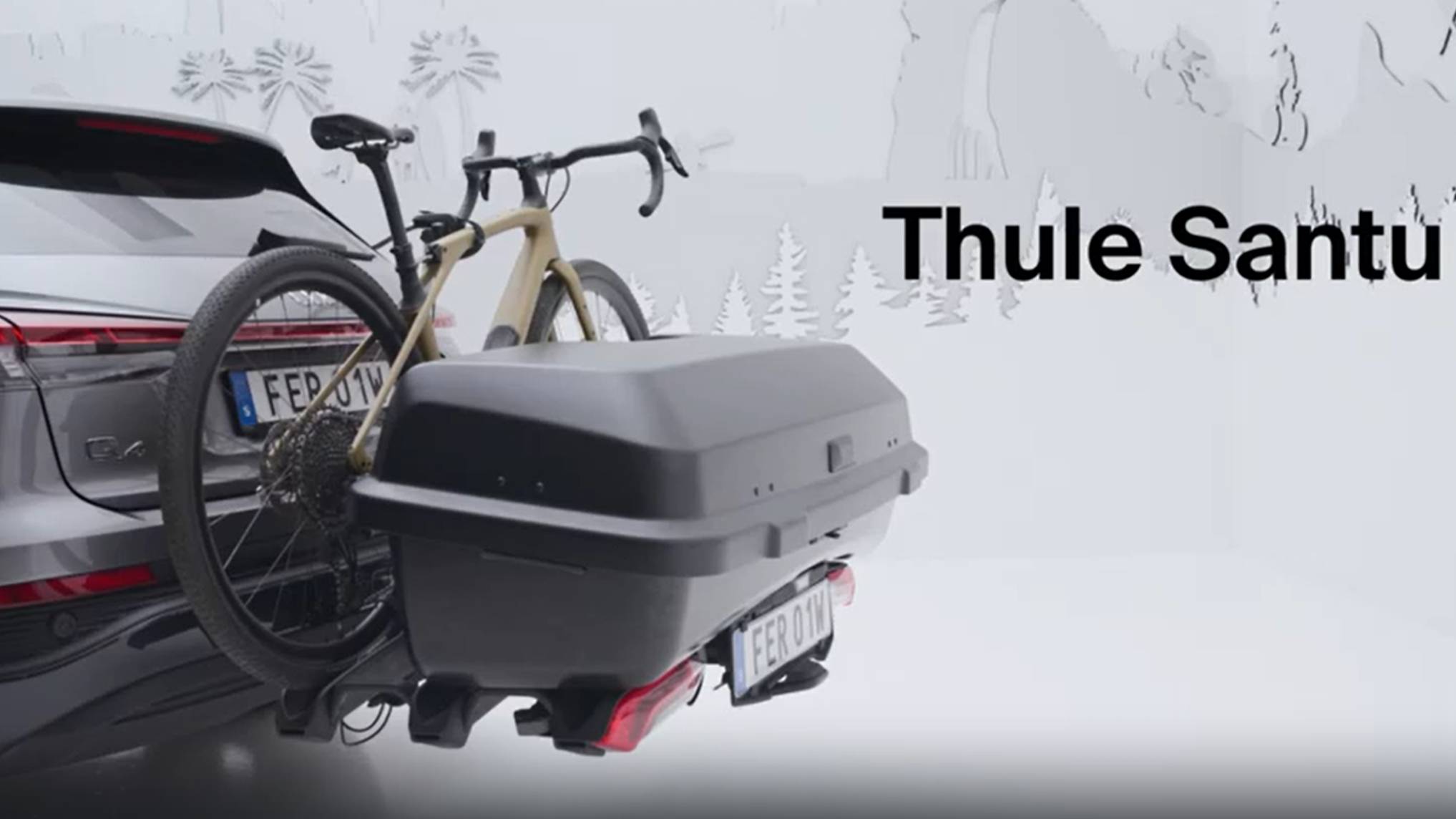 Автомобильный бокс на фаркоп Thule Santu 909400