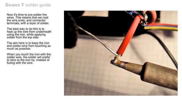 Deans Ultra Plug Solder Guide