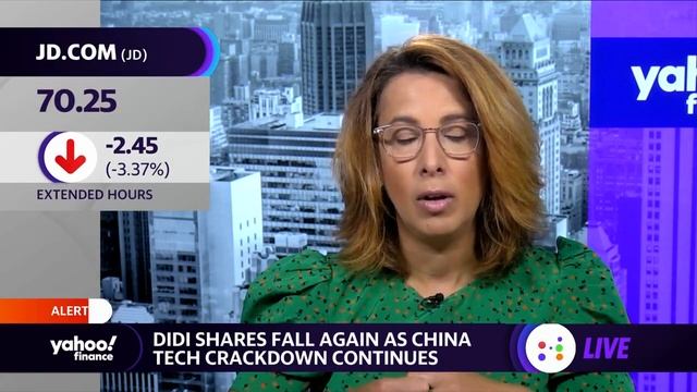 Chinese stocks continue to fall amid Didi probe in China
