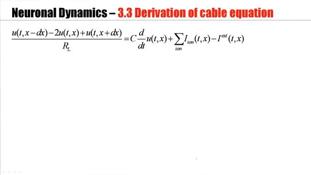 CNS3.3B - Derivation of the Cable Equation