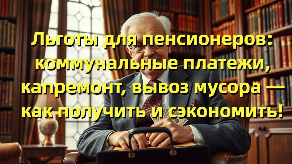 Льготы для пенсионеров: коммунальные платежи, капремонт, вывоз мусора — как получить и сэкономить!