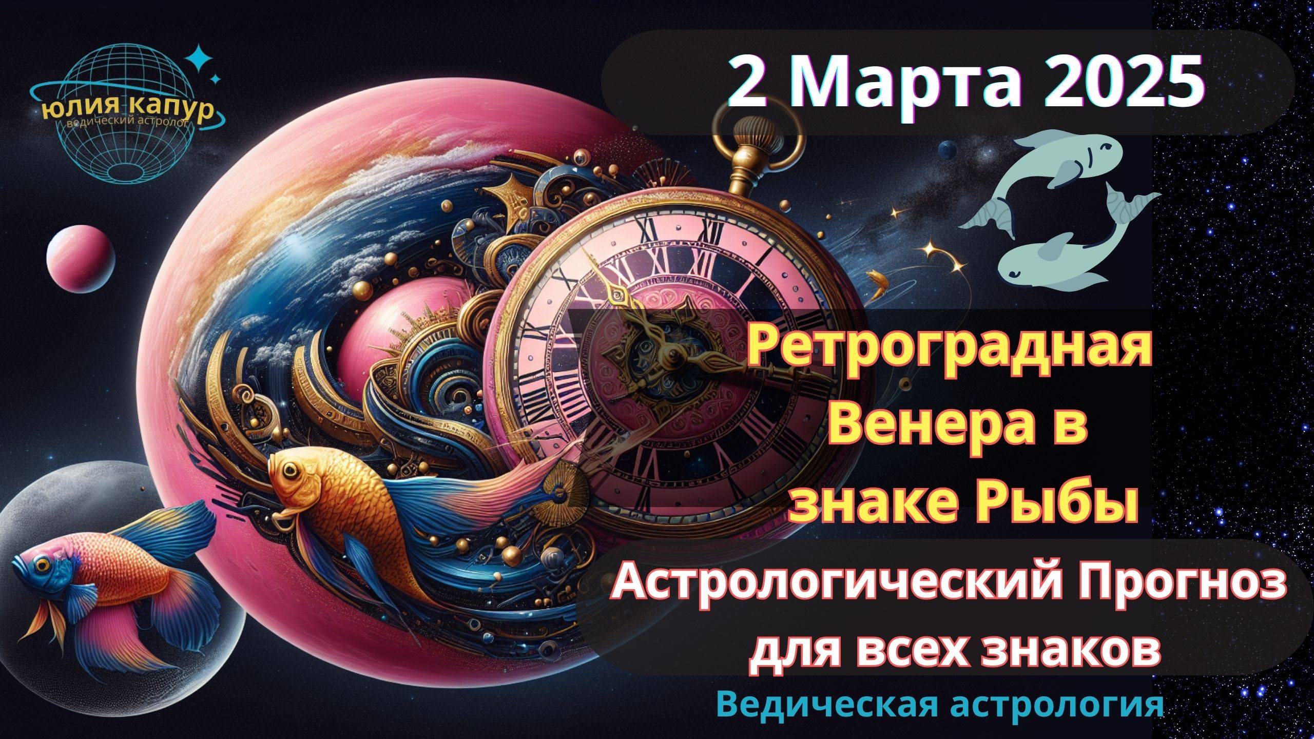 2 Марта 2025 ♓ Венера Ретрогадная в знаке Рыбы! Астрологический прогноз для всех! От Юлии Капур