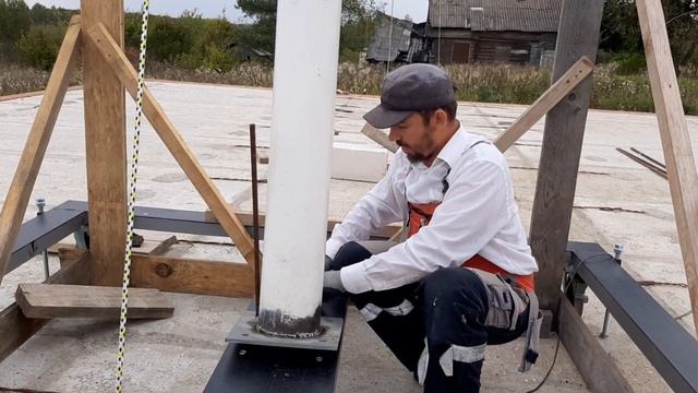 подъем установка башни крана для газоблока