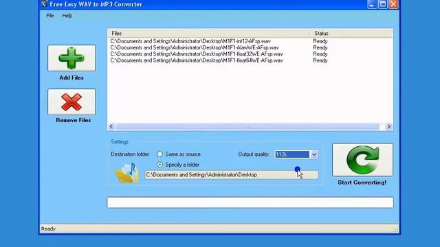 Free Easy WAV to MP3 Converter video demo