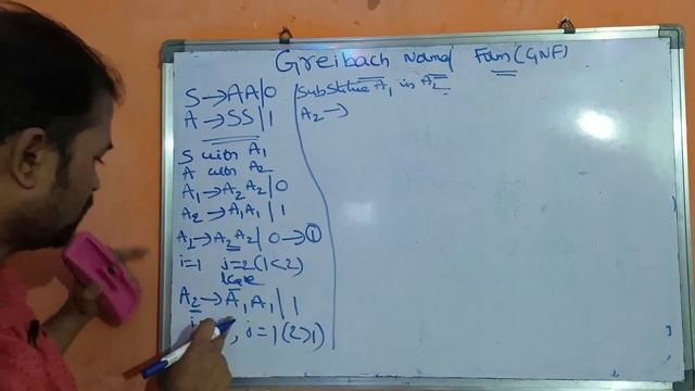 Greibach Normal Form || Converting CFG to GNF || Ex 1 || TOC || FLAT || Theory of Computation