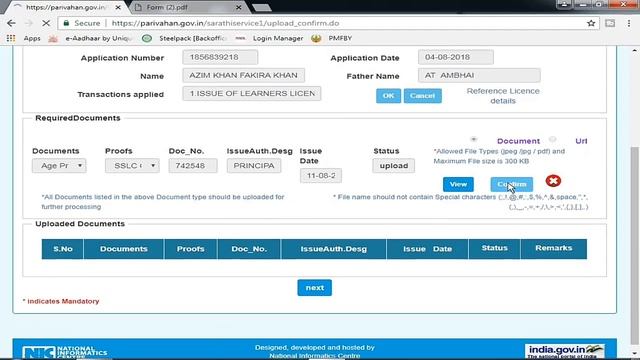 How to upload Documents For Driving Licence Online | DL / LL Document Uploading Complete Procedure