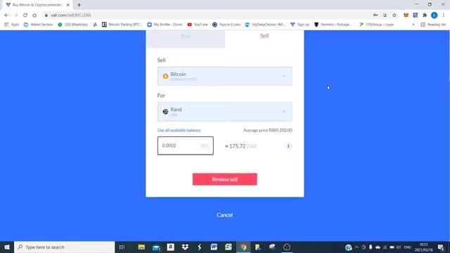 how to convert BTC to Rand in VALR and to withdraw