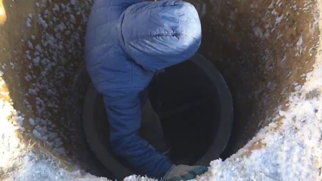 Копка колодца, установка колец