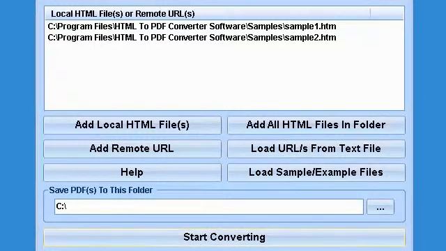 HTML To PDF Converter Software demonstration