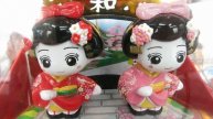 Nodding Geisha doll toy souvenir Tokyo Japan July 2013 shopping