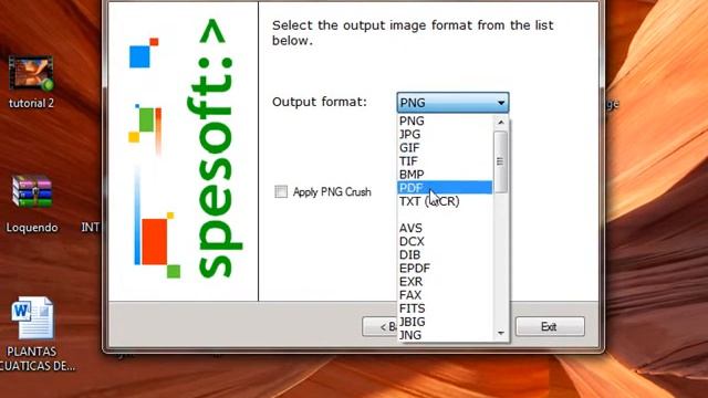 como convertir una imagen a otro formato con el programa spesoft