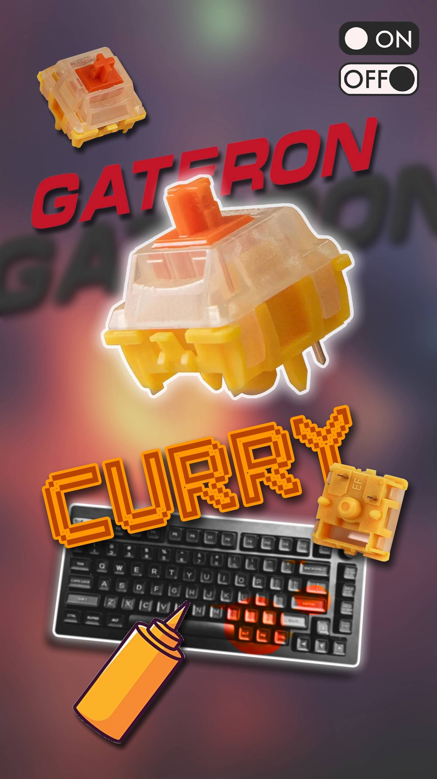 Gateron EF Curry Switch | Переключатели для механической клавиатуры + ASMR unboxing