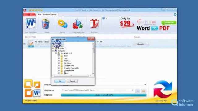 FoxPDF Word to PDF Converter demonstration